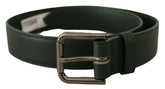 Dolce & Gabbana Army Green Leather Logo Metal Waist Buckle Belt -   -  Dolce & Gabbana.